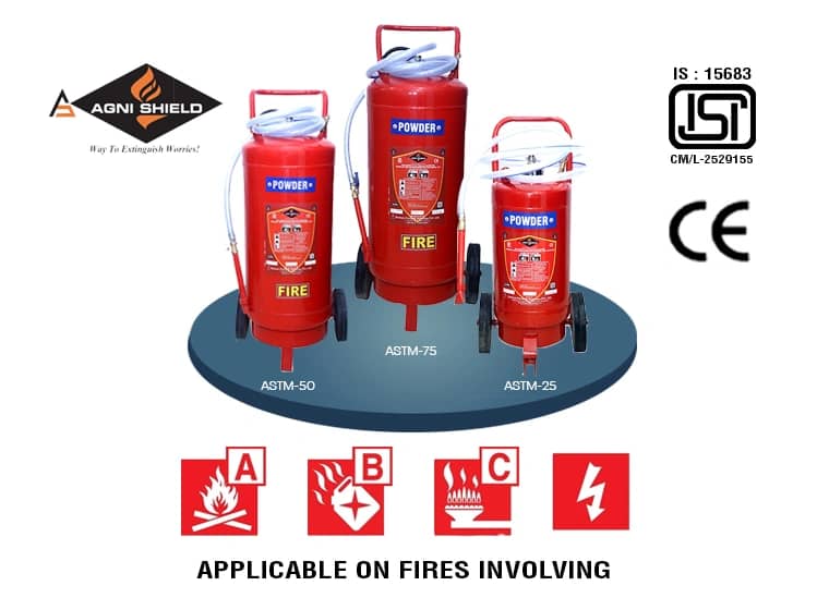 ABC/BC Powder Based Trolley Mounted Fire Extinguishers